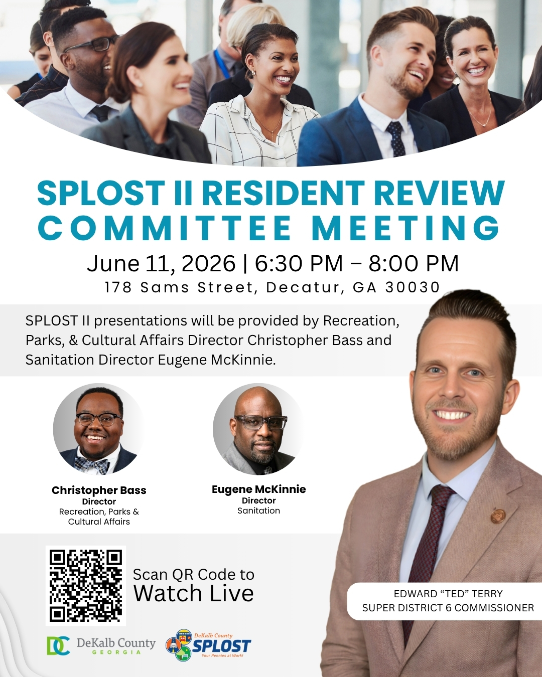 SPLOST II Resident Review Committee Meeting flyer