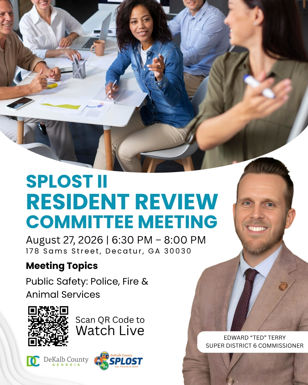 SPLOST II Resident Review Committee Meeting flyer