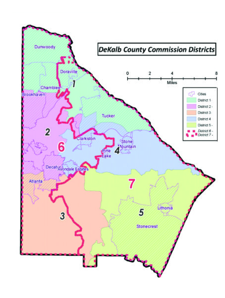 DeKalb Commission District Map